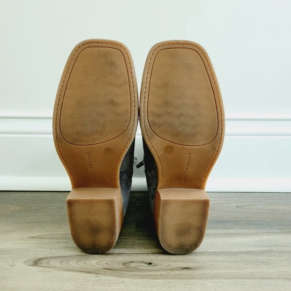 NEW LUCKY BRAND Blue Suede Leather Bootie